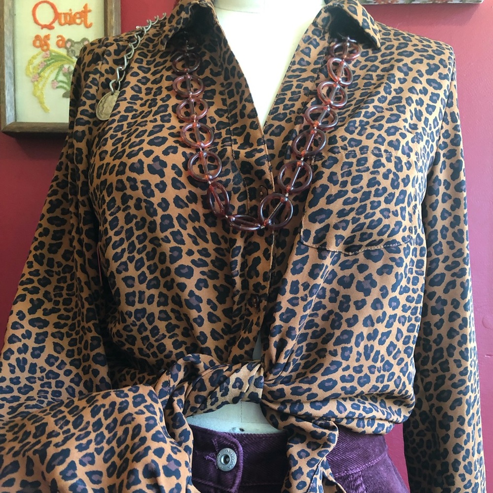 Leopard print button down by the limited!